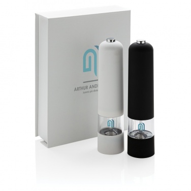 Logo trade promotional gifts image of: Electric pepper and salt mill set
