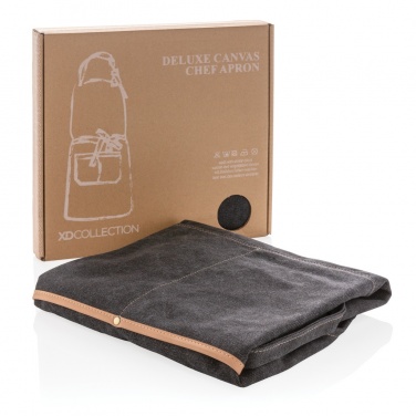 Logo trade business gift photo of: Deluxe canvas chef apron