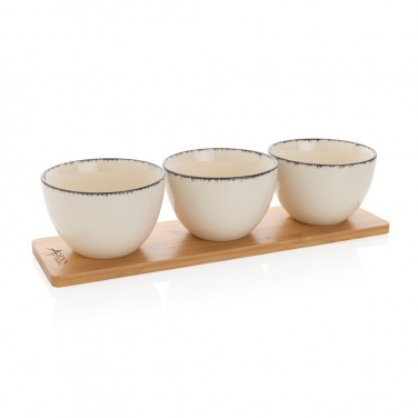Logotrade business gifts photo of: Ukiyo 3pc serving bowl set with bamboo tray