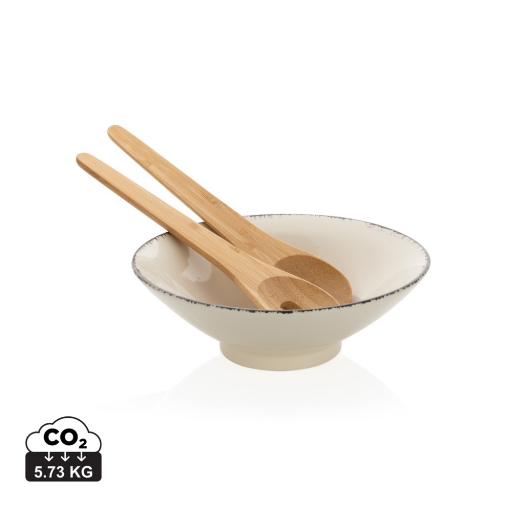 Logotrade promotional merchandise image of: Ukiyo salad bowl with bamboo salad server