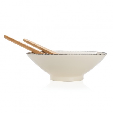 Logo trade business gifts image of: Ukiyo salad bowl with bamboo salad server