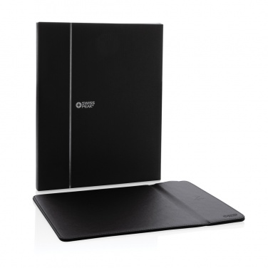 Logo trade promotional item photo of: Swiss Peak RCS recycled PU 10W wireless charging mousepad