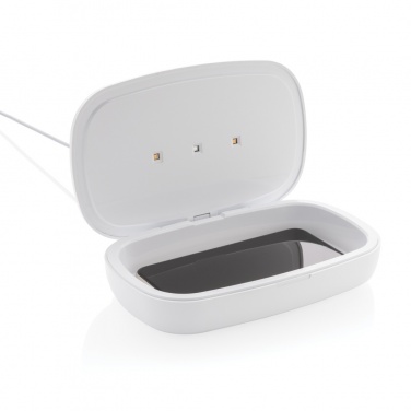 Logotrade promotional merchandise picture of: UV-C steriliser box with 5W wireless charger