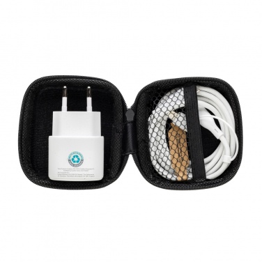 Logo trade promotional item photo of: Boost RCS reycled PET 20W type C 2 pcs charging set