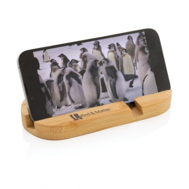 Logo trade advertising product photo of: Bamboo tablet and phone holder