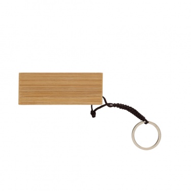 Logo trade advertising products image of: Standkey bamboo keychain phone stand