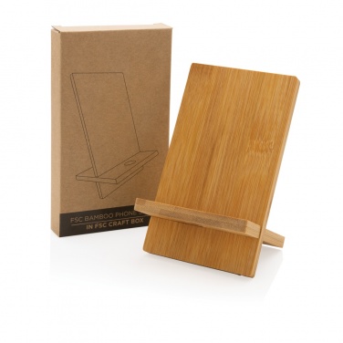 Logotrade corporate gifts photo of: Bamboo phone stand in kraft box