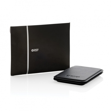 Logo trade corporate gifts image of: Magstand RCS recycled PU magnetic phone wallet with stand