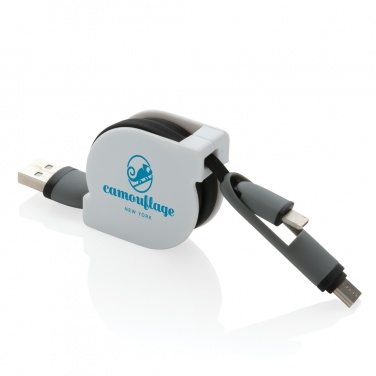 Logotrade promotional product picture of: 3-in-1 retractable cable