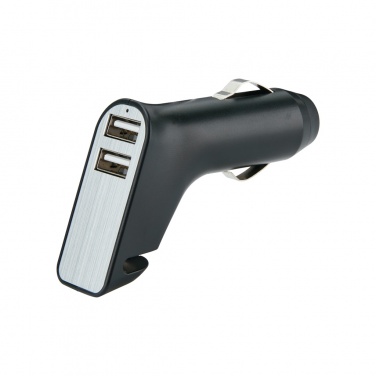 Logotrade promotional gift image of: Dual port car charger with belt cutter and hammer