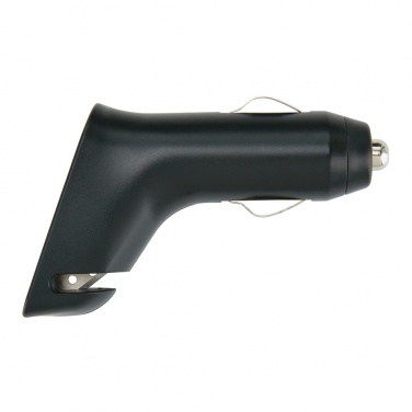 Logo trade promotional giveaways picture of: Dual port car charger with belt cutter and hammer