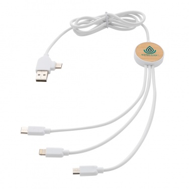 Logo trade advertising product photo of: RCS recycled plastic Ontario 6-in-1 cable