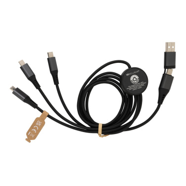 Logotrade corporate gift picture of: Terra RCS recycled aluminium 120cm 6-in-1 cable
