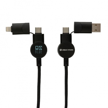 Logotrade business gift image of: Oakland RCS recycled plastic 6-in-1 fast charging 45W cable