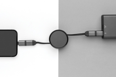 Logo trade promotional products picture of: Terra RCS recycled aluminium retractable 6 in 1 cable