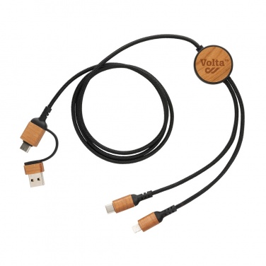 Logo trade promotional merchandise photo of: Ohio RCS certified recycled plastic 6-in-1 cable
