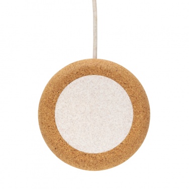 Logo trade corporate gifts picture of: Cork and Wheat 5W wireless charger