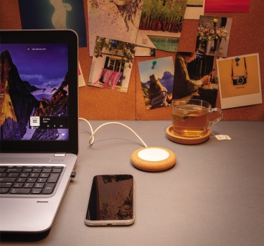 Logotrade promotional merchandise image of: Cork and Wheat 5W wireless charger