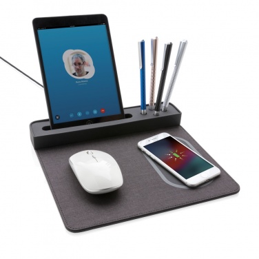 Logo trade advertising products image of: Air mousepad with 5W wireless charging and USB
