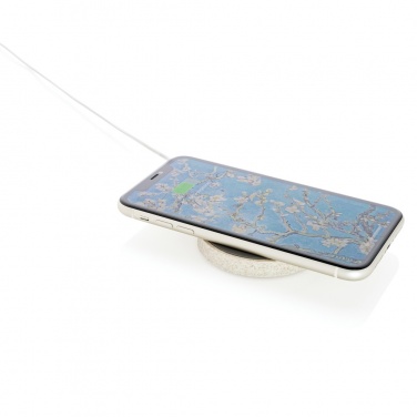 Logotrade promotional products photo of: Wheat Straw 5W round wireless charging pad