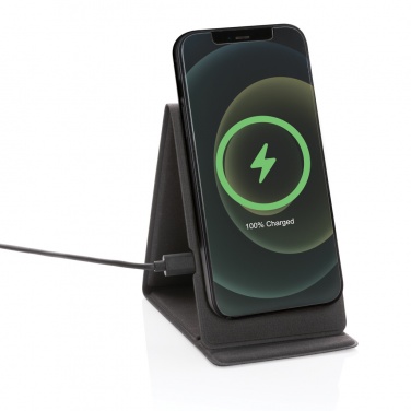 Logo trade promotional gifts image of: Artic Magnetic 10W wireless charging phone stand