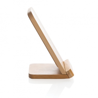 Logotrade promotional gift picture of: Bamboo 5W wireless charging stand