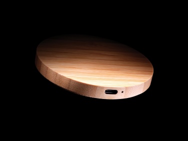 Logotrade promotional merchandise photo of: Bamboo 15W wireless charger