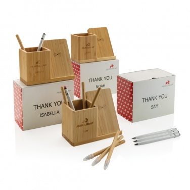 Logotrade promotional merchandise image of: Calgary bamboo 10W wireless charger