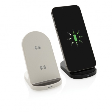 Logo trade promotional product photo of: RCS recycled plastic double coil wireless stand 15W
