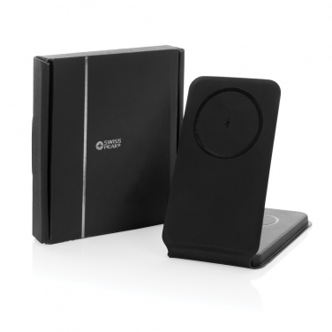 Logotrade promotional giveaway image of: Swiss Peak RCS rPU 15W  3-in-1 magnetic wireless charger