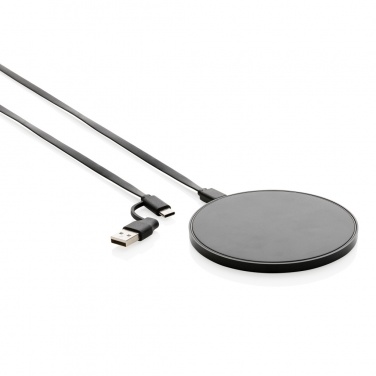 Logo trade promotional merchandise image of: RCS standard recycled plastic 10W wireless charger