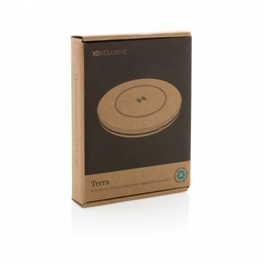 Logo trade promotional giveaway photo of: Terra RCS recycled aluminium 10W wireless charger