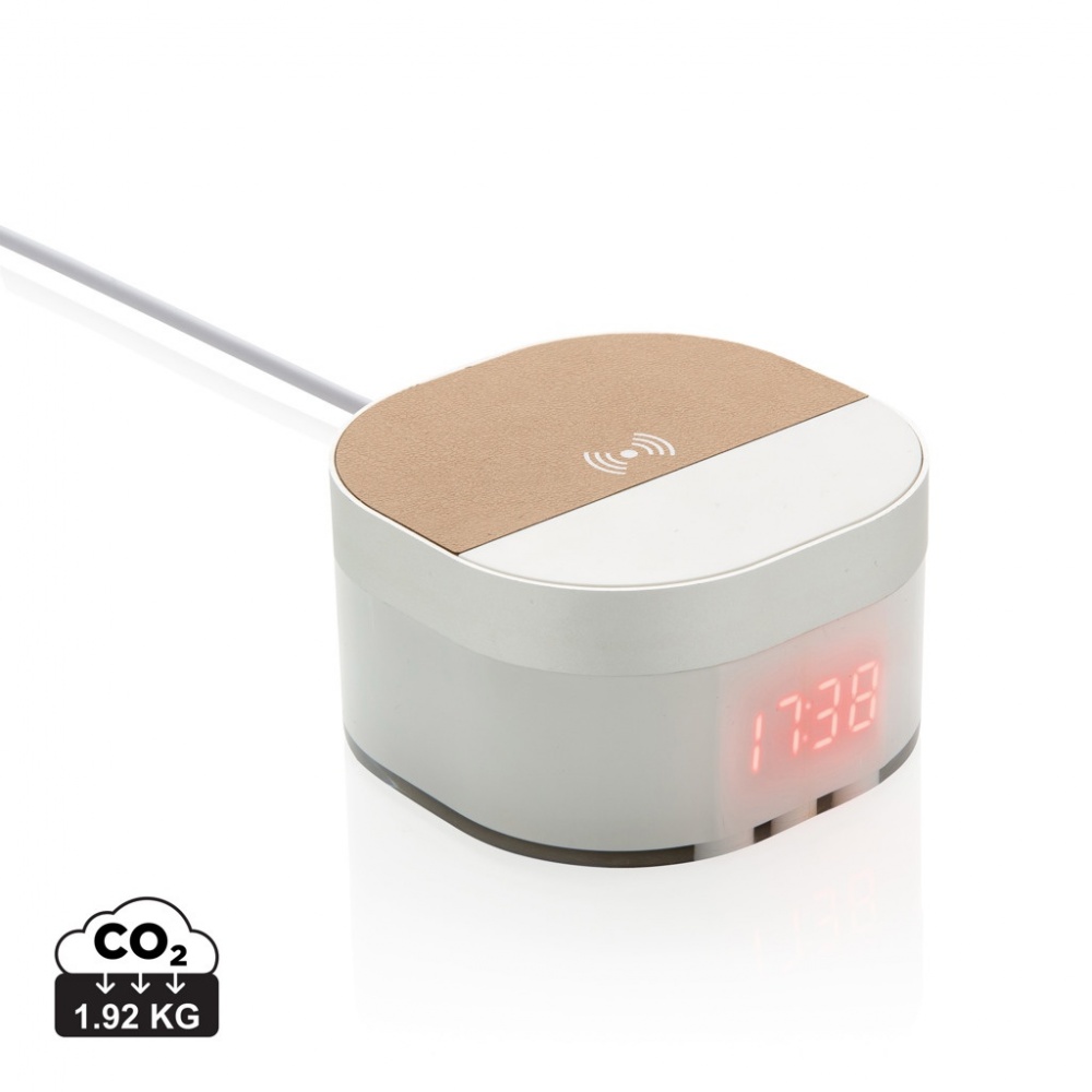 Logotrade promotional product image of: Aria 5W Wireless Charging Digital Clock
