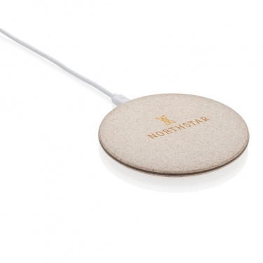 Logo trade promotional product photo of: 5W Wheat straw wireless charger