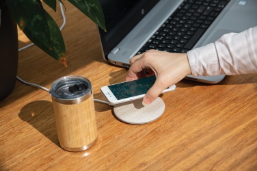 Logo trade promotional gift photo of: 5W Wheat straw wireless charger