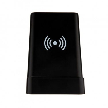 Logo trade promotional giveaways picture of: Light up logo 5W wireless charging pen holder