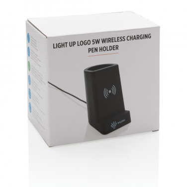 Logo trade promotional products picture of: Light up logo 5W wireless charging pen holder