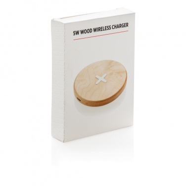 Logo trade promotional gift photo of: 5W wood wireless charger