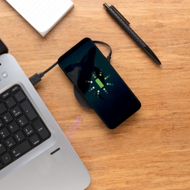 Logo trade business gifts image of: 5W wireless charging pad round