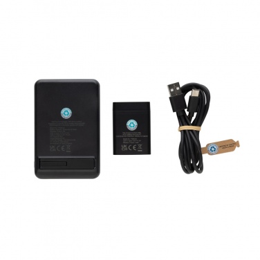 Logo trade advertising products picture of: Powerbase RCS recycled plastic 3 in 1 charger with powerbank