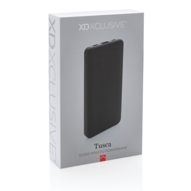 Logo trade promotional gifts picture of: Tusca 10.000 mAh PU powerbank