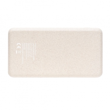 Logotrade promotional item image of: Cork and Wheat Straw 8.000 mAh 5W wireless powerbank