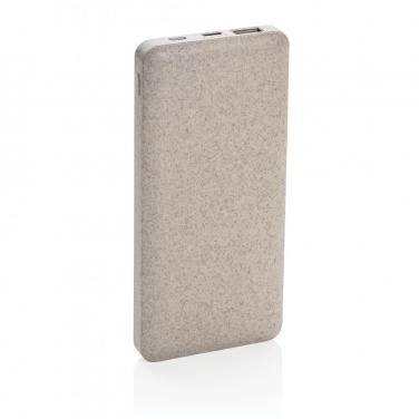 Logo trade corporate gift photo of: 10.000 mah wheat straw powerbank
