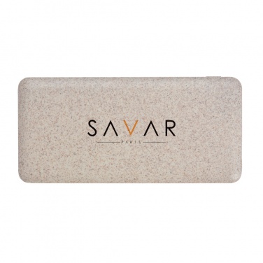 Logo trade promotional giveaways image of: 10.000 mah wheat straw powerbank