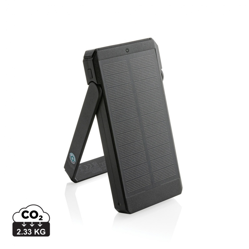 Logotrade promotional giveaway picture of: Skywave RCS recycled plastic solar powerbank 10000 mAh
