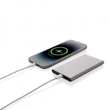 Logotrade business gift image of: RCS recycled plastic/aluminum 4000 mah powerbank with type C