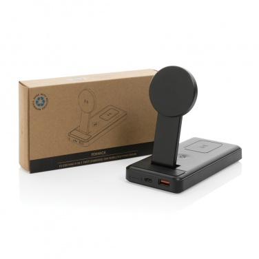 Logotrade promotional products photo of: Fenwick RCS recycled plastic 10000mah  3 in 1 fast powerbank