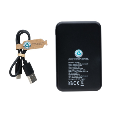 Logo trade promotional items picture of: RCS recycled plastic 5.000 mAh powerbank
