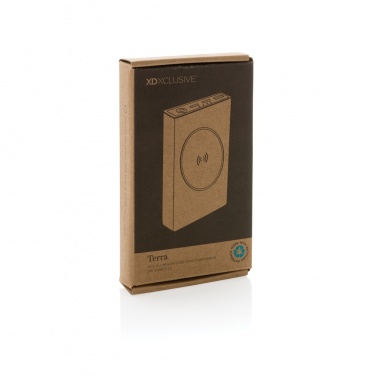 Logo trade promotional gift photo of: Terra RCS recycled aluminium 5000 mAh powerbank 5W wireless