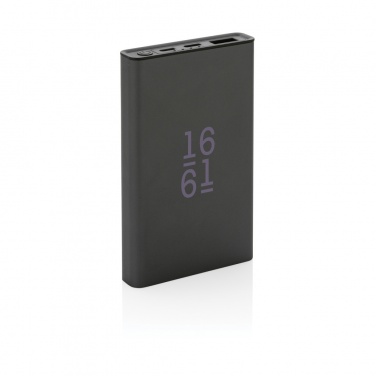 Logo trade promotional item photo of: Terra RCS recycled aluminium powerbank 5.000 mAh